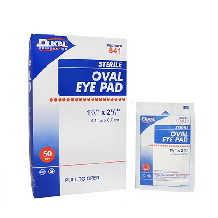 Dukal Dukal Eye Pad DUKAL Cotton 1-5/8 X 2-5/8 Inch Sterile - 841