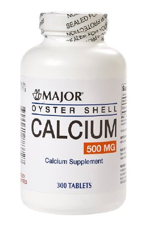 Major Pharmaceuticals Major Oyster Shell Joint Health Supplement Oyster Shell 500 mg Strength Tablet 300 per Bottle - 904188372