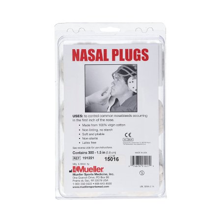 Mueller Sports Medicine - Nasal Packing Cotton Non-impregnated 1-1/2 Inch NonSterile - 191221