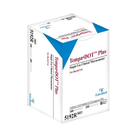 Tempa·DOT Plus - Disposable Rectal Thermometer with Sheath 96 to 104 °F Color Dots Display - 5192R