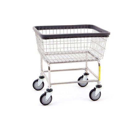R & B Wire Products - Heavy Duty Laundry Cart 2.5 Bushel Capacity Steel 5 Inch Clean Wheel System Casters - 100CEC