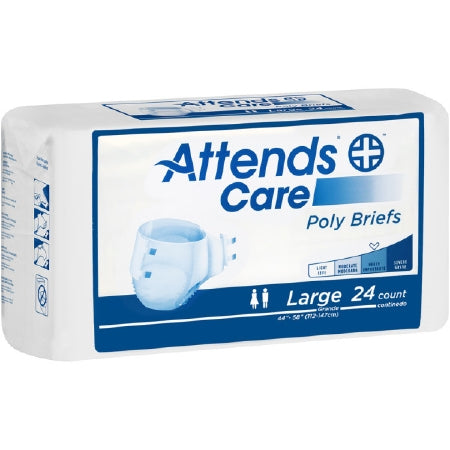 Attends Healthcare Products AttendsCare Adult Incontinent Brief Tab Closure Regular Disposable Moderate Absorbency - BR25
