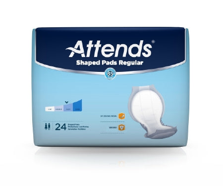 Attends Healthcare Products AttendsShaped Regular Bladder Control Pad 24-1/2 Inch Length Heavy Absorbency Triple Moisture Locking Core One Size Fits Most Unisex Disposable - SPDR
