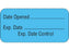 Shamrock Scientific - Pre-Printed / Write On Label Advisory Label Blue Date Opened _____ / Exp. Date _____ / Expiration Date Control Black Quality Control Label 3/4 X 1-1/2 Inch - UPCR-3012