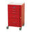 Mini-Line - Emergency Cart Steel 18 X 18 X 33.75 Inch Red Three 3 Inch, One 6 Inch, One 9 Inch Drawer - 3145B