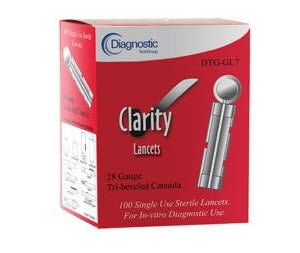 Clarity Diagnostics Clarity Safety Lancet Needle 28 Gauge Twist Top - DTG-GL7