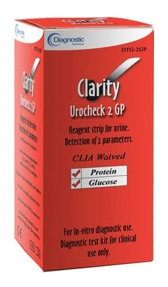 Clarity - Urinalysis Test Glucose, Protein 100 per Bottle - DTG-2GP