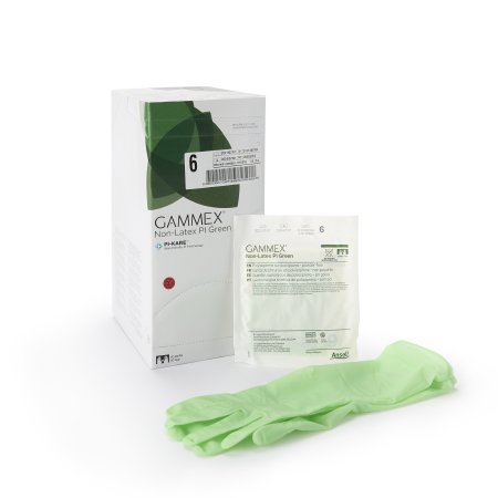 GAMMEX Non-Latex PI Green - Surgical Glove Size 6 Sterile Pair Polyisoprene Extended Cuff Length Smooth Light Green Chemo Tested - 20685260