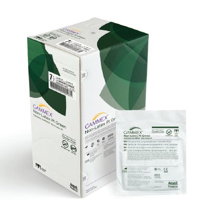GAMMEX Non-Latex PI Green - Surgical Glove Size 8.5 Sterile Pair Polyisoprene Extended Cuff Length Smooth Light Green Chemo Tested - 20685285