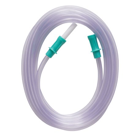 McKesson - Suction Connector Tubing 12 Foot Length 0.188 Inch I.D. Sterile Female / Male Connector Clear Ribbed OT Surface PVC - 16-66303