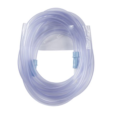 McKesson - Suction Connector Tubing 12 Foot Length 0.25 Inch I.D. Sterile Female / Male Connector Clear Ribbed OT Surface NonConductive PVC - 16-66307
