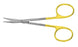 Miltex Padgett Tenotomy Scissors Stevens 4-1/2 Inch Length Surgical Grade Stainless Steel / Tungsten Carbide NonSterile Finger Ring Handle Curved Blade Semi Sharp - PM-6436