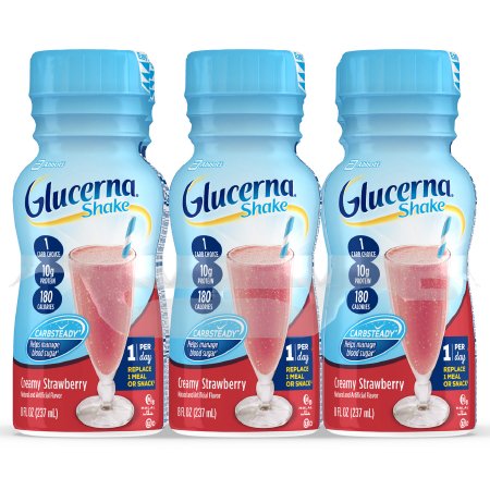 Abbott Nutrition Glucerna Shake Oral Supplement Creamy Strawberry Flavor 8 oz. Bottle Ready to Use - 57807