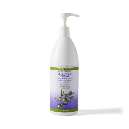 Remedy with Olivamine - Hand and Body Moisturizer 32 oz. Pump Bottle Scented Cream CHG Compatible - Medline - MSC094420