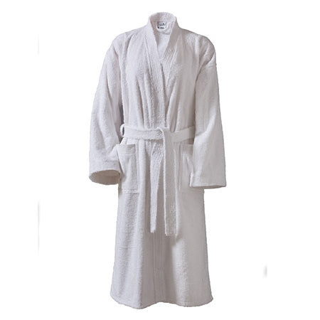 Standard Textile Patient Robe Unisex Large White Reusable - 97871600