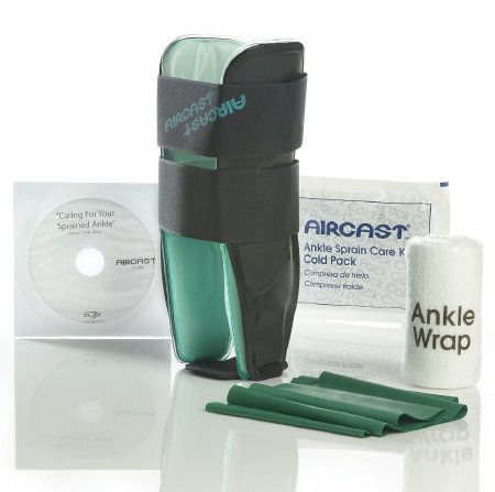 DJO Air-Stirrup Universe Ankle Sprain Management Kit Includes: Air-Stirrup* Universe* Ankle Brace, Ankle Wrap, Cold Pack, Exercise Band, Instructional DVD and Booklet - 02EK