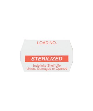 Barkley - Pre-Printed Label Advisory Label White Sterilized Red Sterilization Label - RSL-010-M