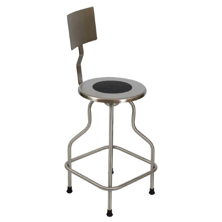 UMF Medical - Exam Stool Backrest, Stainless Steel Spin Lift Screw Adjustment - SS6700