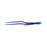 Symmetry Surgical Olsen Midas Touch Bipolar Forceps 8-1/4 Inch NonLocking Bayonet Handle Straight Smooth, Insulated 1.5 mm Tips - 20-1410IMT