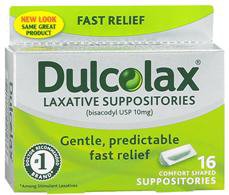 Dulcolax - Laxative Suppository 16 per Box 10 mg Strength Bisacodyl USP - Boehringer Ingelheim - 68142102103