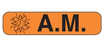 Health Care Logistics Barkley Pre-Printed Label Auxiliary Label A.M Orange 3/8 X 1-5/8 Inch - 2122