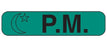 Barkley - Pre-Printed Label Auxiliary Label Green Paper P.M Black Safety and Instructional 3/8 X 1-5/8 Inch - 2123