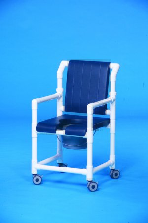 IPU - Shower Chair ipu Fixed Arm PVC Frame With Backrest 17-1/4 Inch Seat Width - SCC700G