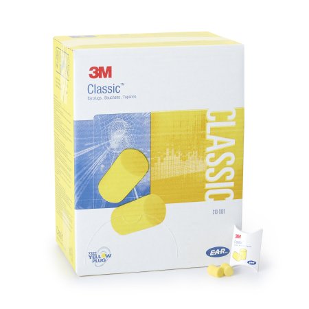 3M E-A-R Classic - Ear Plugs Cordless One Size Fits Most Yellow - 310-1001