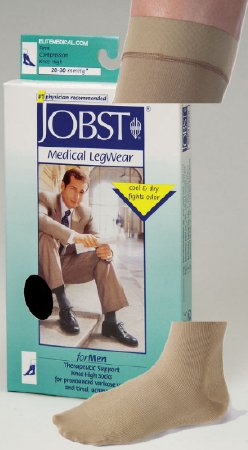 JOBST for Men Dress - Compression Socks Knee High Small Black Closed Toe - 110780