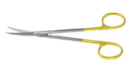 Miltex Padgett Ear / Nasal Scissors Joseph 5-3/4 Inch Length Surgical Grade Stainless Steel / Tungsten Carbide NonSterile Finger Ring Handle Curved Blade Sharp/Sharp - PM-2988