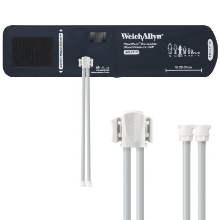 Welch Allyn FLEXIPORT Blood Pressure Cuff, 2 Tube Bladder FlexiPort Adult Arm Size 11 25 - 34 cm Nylon - REUSE-11-2MQ