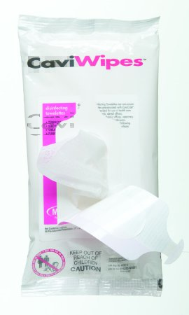 Metrex Research CaviWipes Surface Disinfectant Alcohol Based Wipe 45 Count Soft Pack Disposable Alcohol Scent - 13-1224