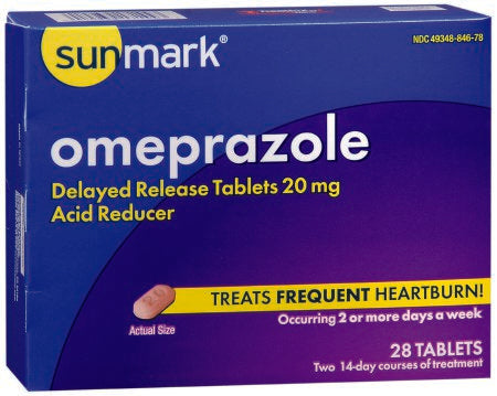 McKesson sunmark Antacid 20 mg Strength Tablet 28 per Box - 49348084678