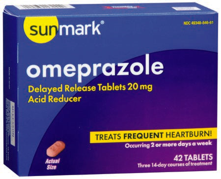 McKesson sunmark Antacid 20 mg Strength Tablet 42 per Box - 49348084661