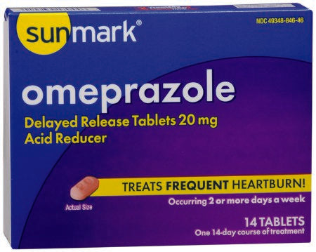 McKesson sunmark Antacid 20 mg Strength Tablet 14 per Box - 49348084646