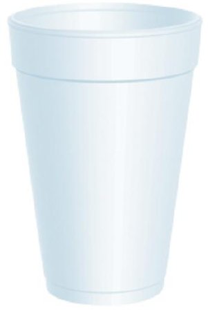 Saalfeld Redistribution Dart Drinking Cup 16 oz. White Styrofoam Disposable - 16J16