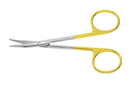 Padgett SuperCut - Tenotomy Scissors Stevens 4-1/2 Inch Length OR Grade German Stainless Steel / Tungsten Carbide NonSterile Finger Ring Handle Curved Blade Semi Sharp - PM-6860TC