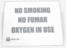 Mada Medical Products Smoking Sign Oxygen - 02SIGN