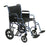 Drive Medical - Bariatric Transport Chair Steel Frame with Blue Finish 450 lbs. Weight Capacity Desk Length / Removable / Reversible Arm Black Upholstery - BTR20-B