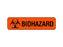 Shamrock - Pre-Printed Label Warning Label Fluorescent Red Biohazard / Symbol Black Biohazard 5-16 X 1-1/4 Inch - SBH-8-L