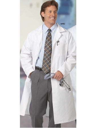 Fashion Seal Uniforms Lab Coat White Size 50 / X-Long Long Sleeves Knee Length - 6480-SZ50