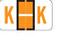 Wilmer Barkley Pre-Printed Label Chart Tab K | K Black / Orange / White 15/16 X 1-5/8 Inch - W-5121-K