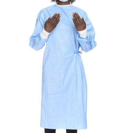 Halyard Basics - Non-Reinforced Surgical Gown with Towel Large Blue Sterile Disposable - 99284