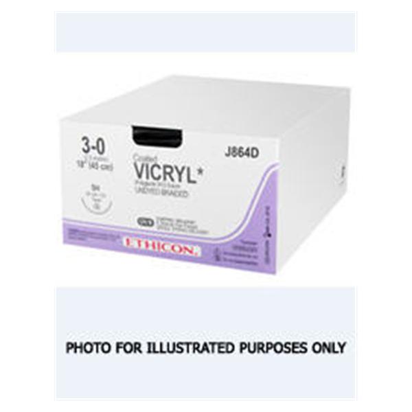 Ethicon Inc,a J & J Company Suture 0 Polyglactin 910 Ctx Vicryl Violet 8X18" Braid 12/Bx - J764D