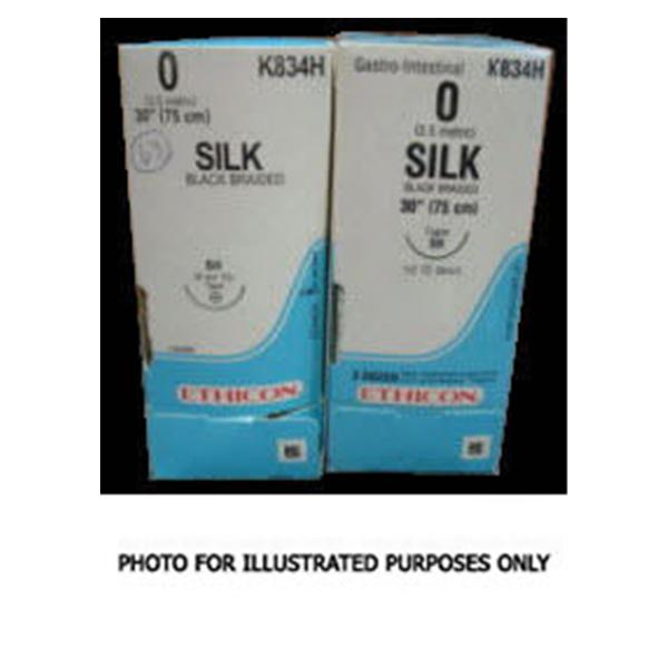 Ethicon Inc,a J & J Company Suture 0 Silk Sh Perma-Hand Black 4X30" Braid 12/Bx - M834G