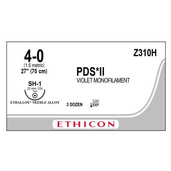 Ethicon Inc,a J & J Company Suture 4-0 Polydioxanone Sh-1 Pds Ii Violet 27" Monofilament 36/Bx - Z310H