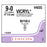 Ethicon Inc,a J & J Company Suture 9-0 Polyglactin 910 Bv100-3 Vicryl Violet 5" Braid 12/Bx - V402G