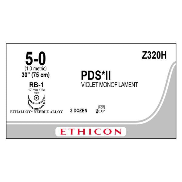 Ethicon Inc,a J & J Company Suture 5-0 Polydioxanone Rb-1 Pds Ii Violet 30" Monofilament 36/Bx - Z320H