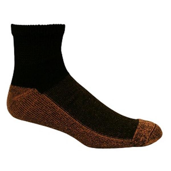 Renfro Corporation Socks Compression Ankle Copper Sole Premium Medium Women 4-10 Black 1/Pr - CSCU-2052-BM