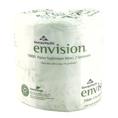 Georgia Pacific Envision Toilet Tissue envision White 2-Ply Standard Size Cored Roll 550 Sheets 4 X 4.05 Inch - 19880/01